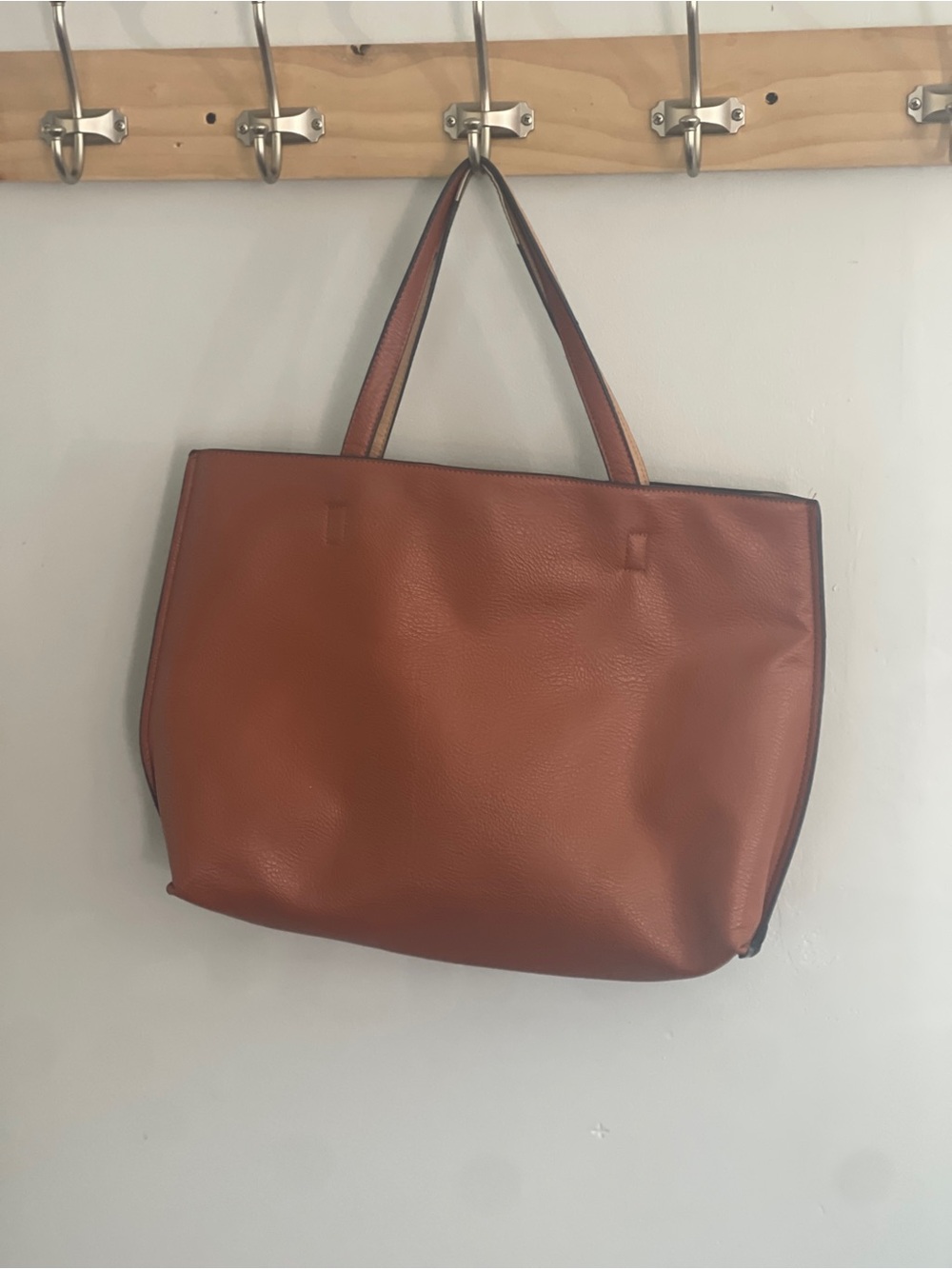 Target Brown Leather-Look Tote Bag